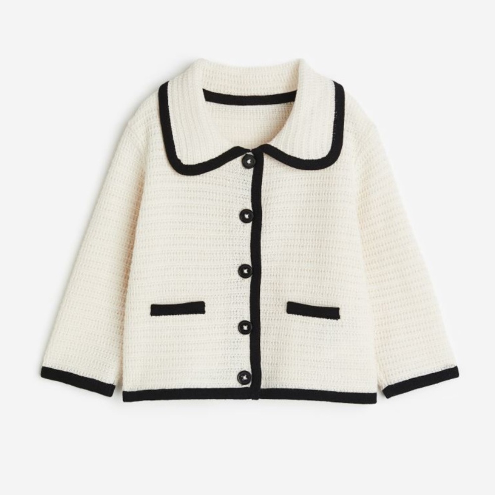 H&M Kids Cream Jacket with Black Accents